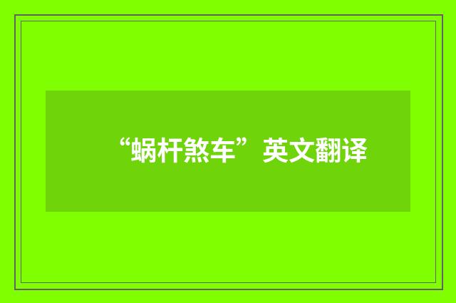 “蜗杆煞车”英文翻译
