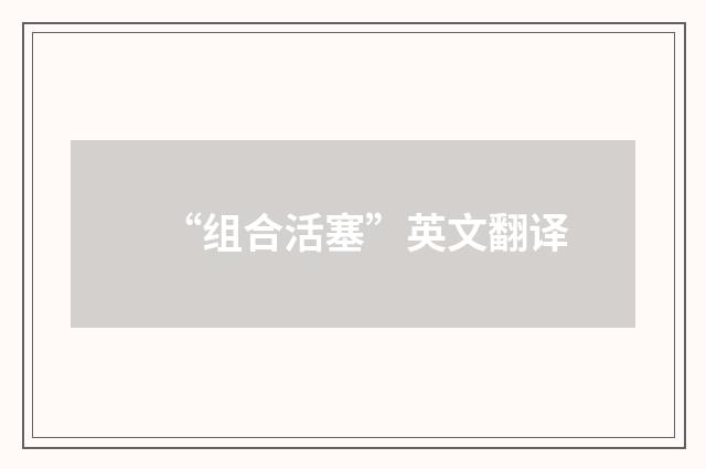 “组合活塞”英文翻译