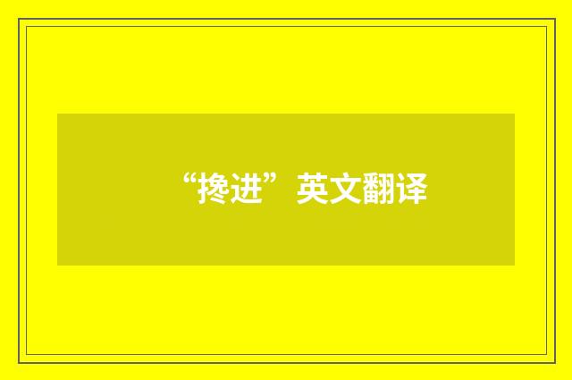 “搀进”英文翻译