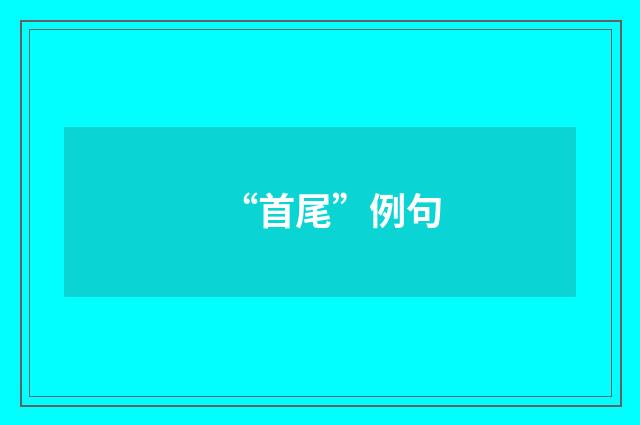 “首尾”例句