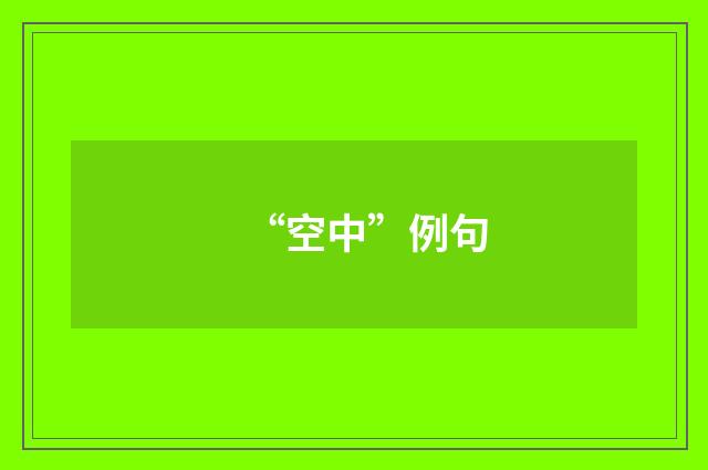 “空中”例句