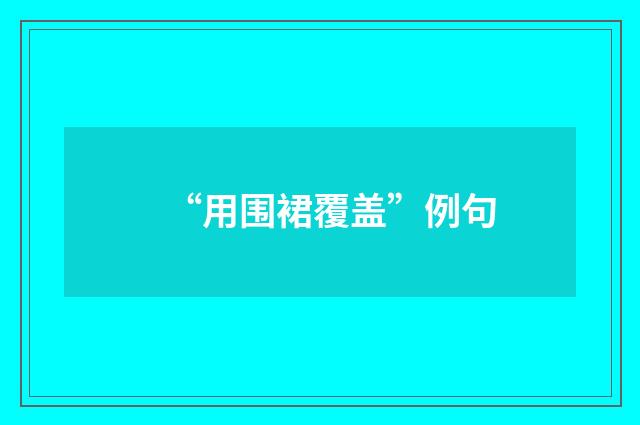 “用围裙覆盖”例句