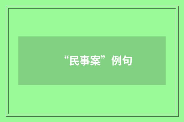 “民事案”例句