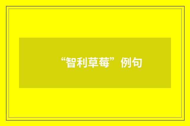 “智利草莓”例句