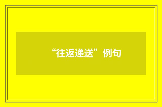 “往返递送”例句