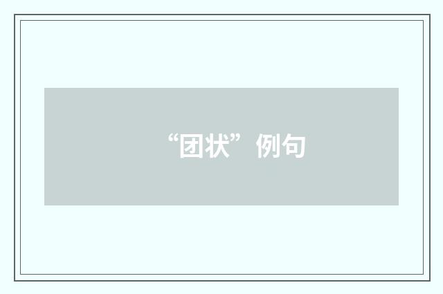 “团状”例句