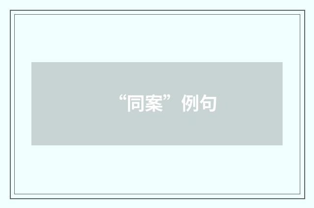 “同案”例句