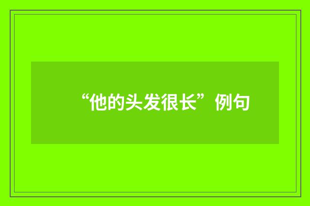 “他的头发很长”例句