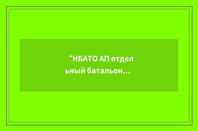 “НБАТО АП отдельный батальон аэродромно-технического обеспечения авиационного по
