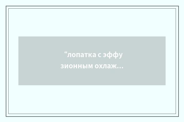 “лопатка с эффузионным охлаждением”俄汉翻译