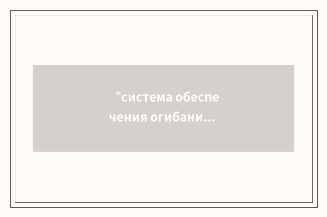 “система обеспечения огибания рельефа местности”俄汉翻译