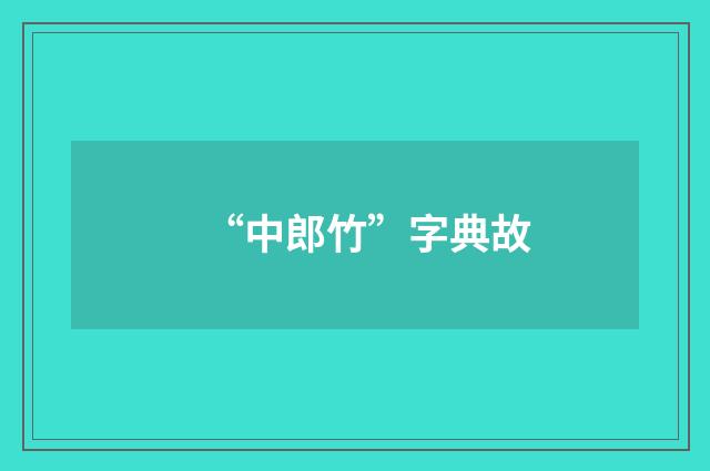 “中郎竹”字典故