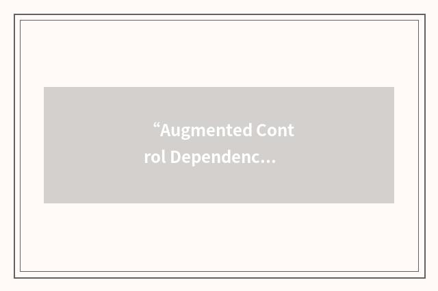 “Augmented Control Dependence Graph”缩略