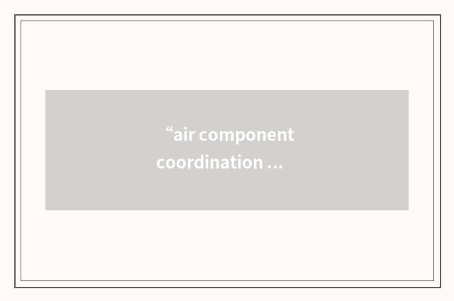 “air component coordination element”缩略