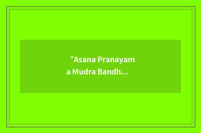 “Asana Pranayama Mudra Bandha”缩略