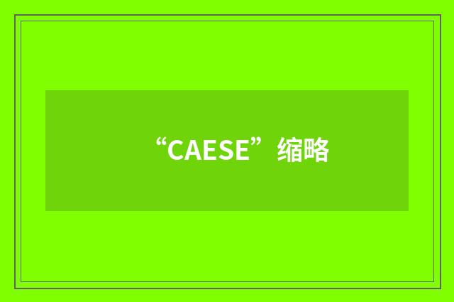 “CAESE”缩略