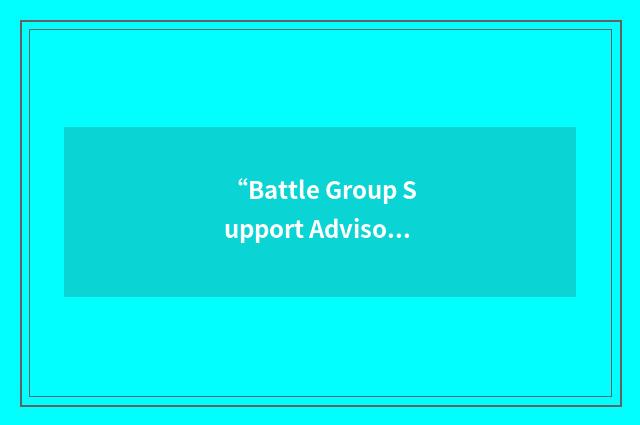“Battle Group Support Advisor”缩略