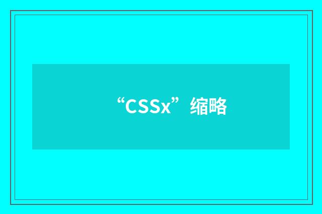 “CSSx”缩略