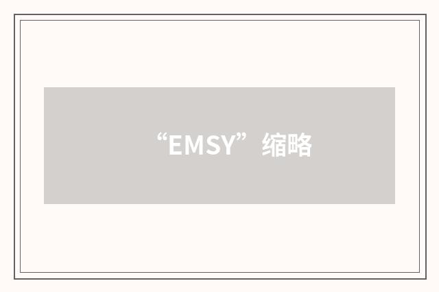 “EMSY”缩略