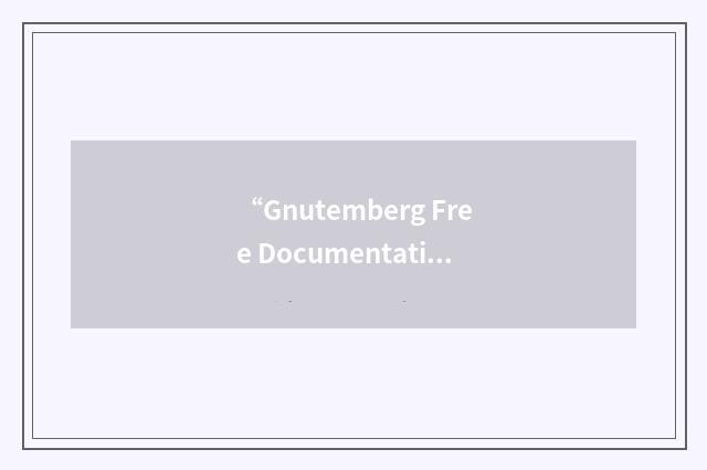 “Gnutemberg Free Documentation Database”缩略