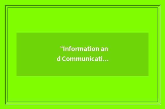 “Information and Communication Technology Institute”缩略