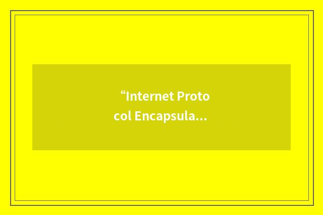 “Internet Protocol Encapsulator”缩略