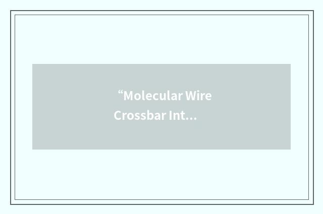 “Molecular Wire Crossbar Interconnect”缩略