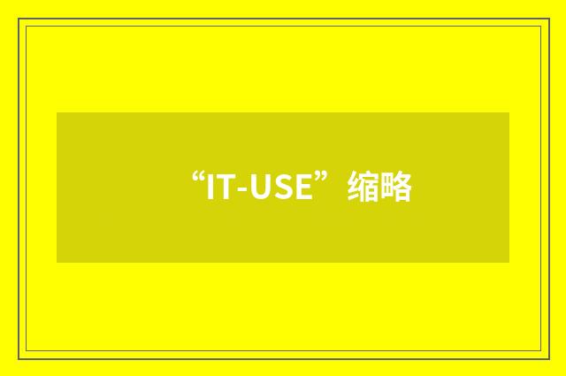 “IT-USE”缩略