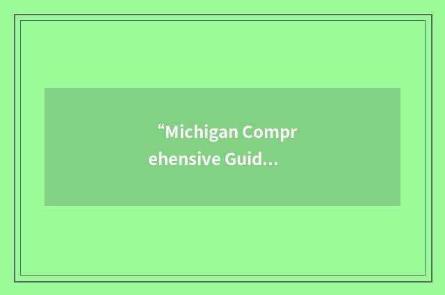 “Michigan Comprehensive Guidance and Counseling Program”缩略