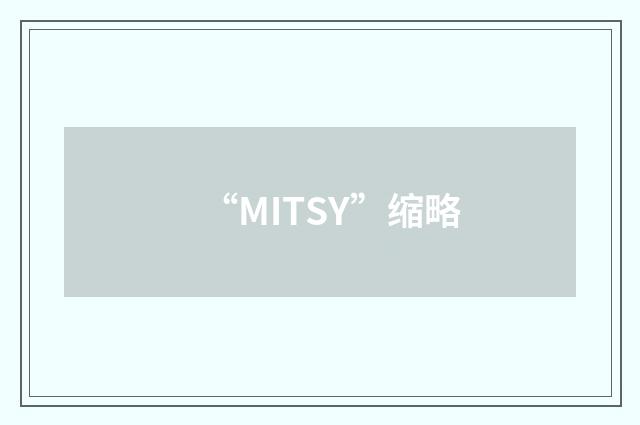 “MITSY”缩略