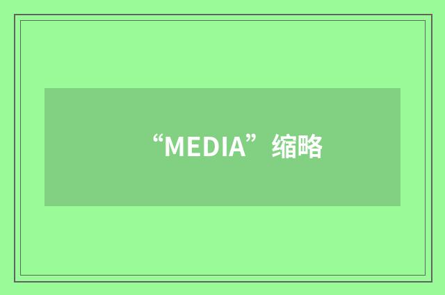“MEDIA”缩略
