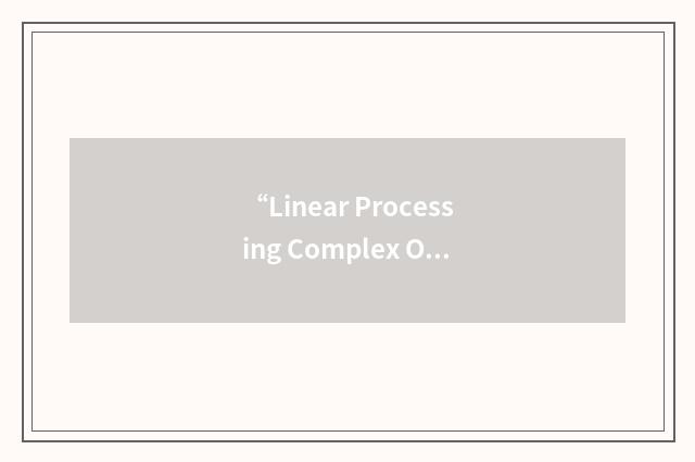 “Linear Processing Complex Orthogonal Design”缩略