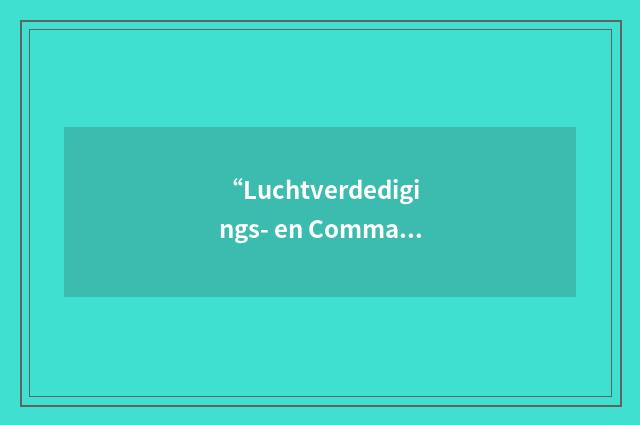 “Luchtverdedigings- en Commandofregat”缩略