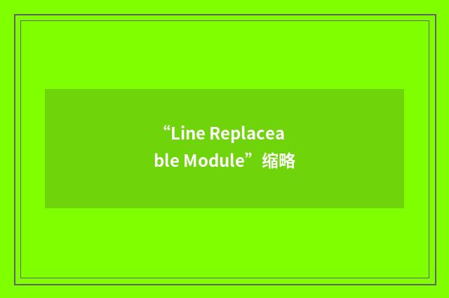“Line Replaceable Module”缩略