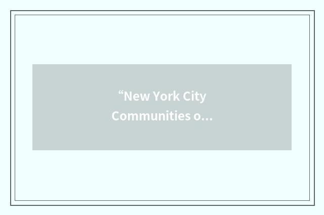 “New York City Communities of Color HIV/AIDS”缩略