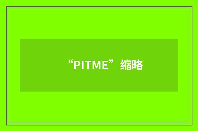 “PITME”缩略
