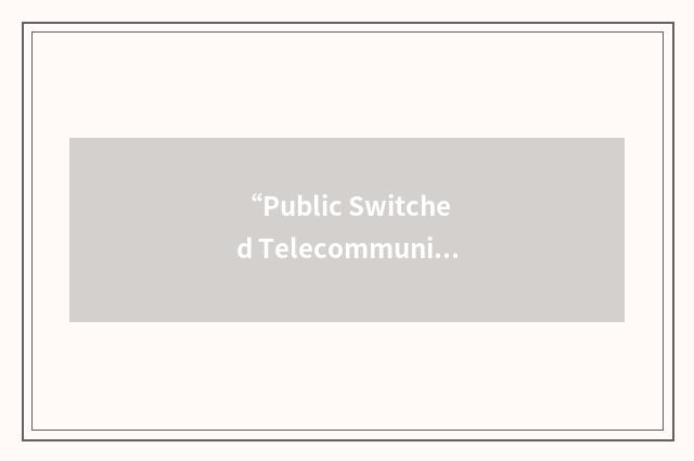 “Public Switched Telecommunications Network”缩略