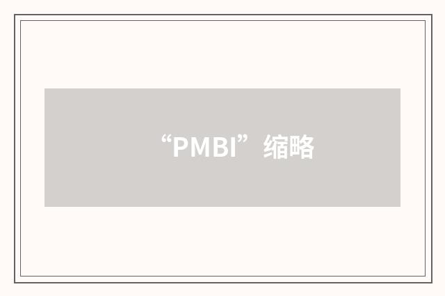 “PMBI”缩略
