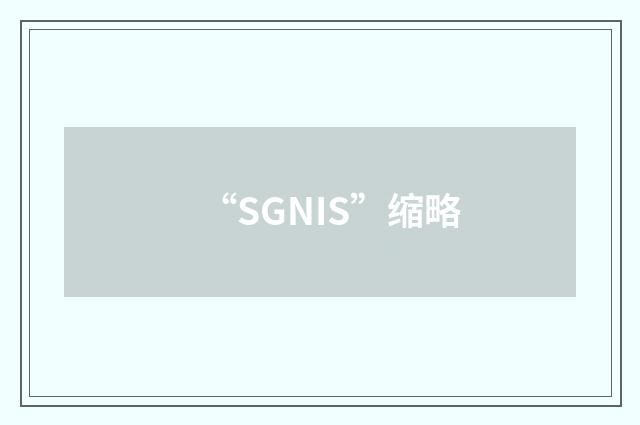 “SGNIS”缩略