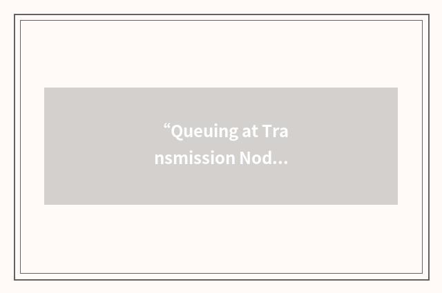 “Queuing at Transmission Node”缩略