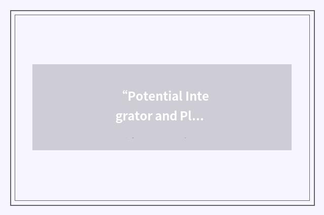 “Potential Integrator and Plotting”缩略
