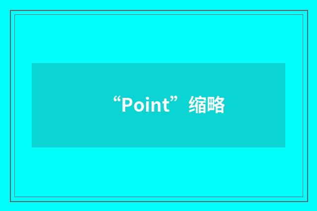 “Point”缩略