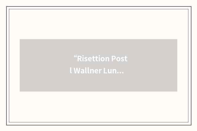 “Risettion Postl Wallner Lung”缩略