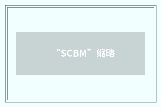 “SCBM”缩略