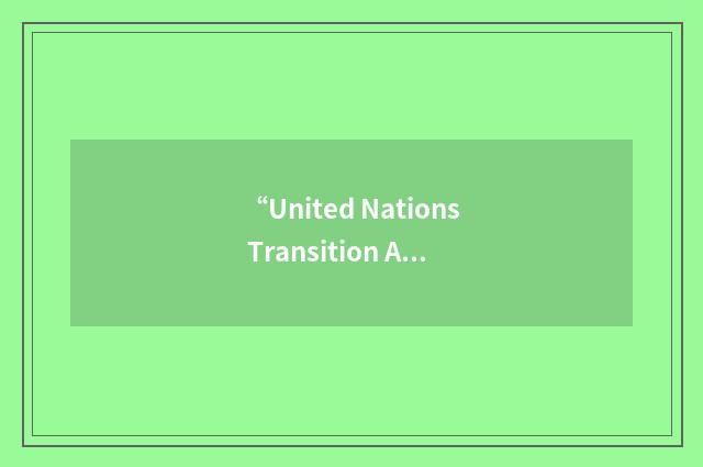 “United Nations Transition Assistance Group”缩略