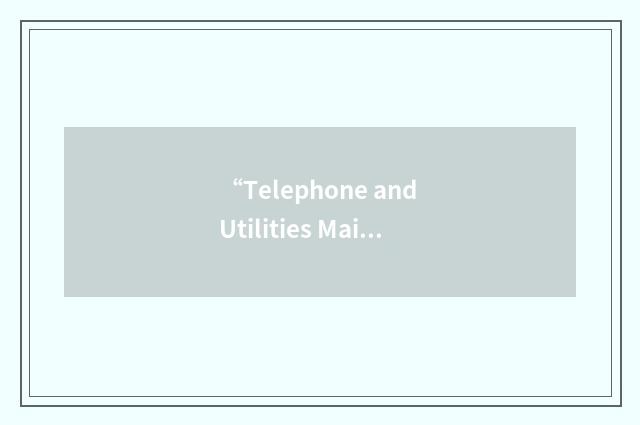 “Telephone and Utilities Maintenance System”缩略