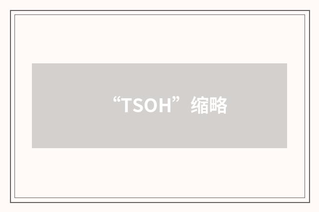 “TSOH”缩略