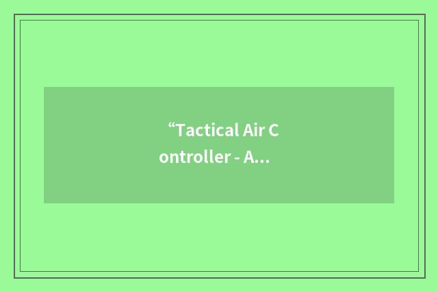 “Tactical Air Controller - Airborne”缩略