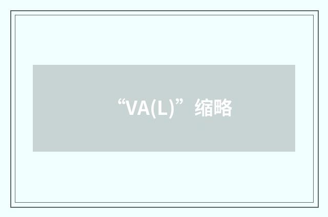 “VA(L)”缩略