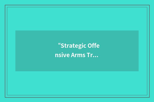 “Strategic Offensive Arms Treaty Implementation Center”缩略